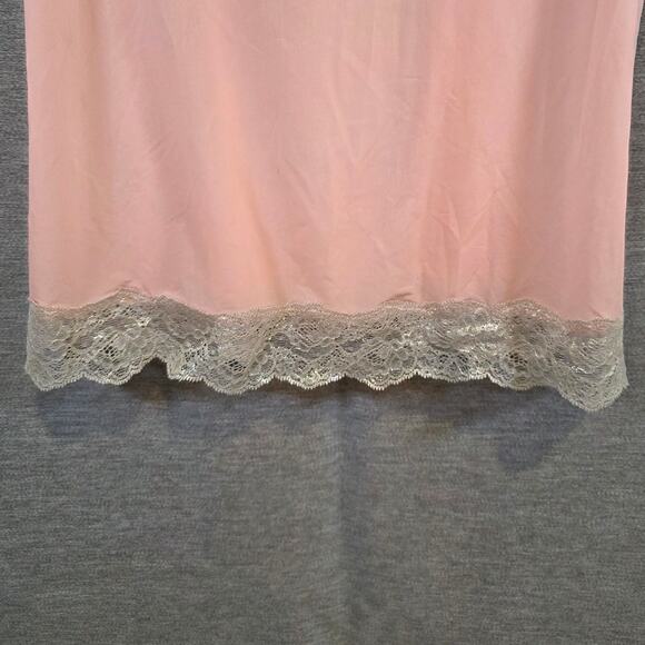 Women Victoria's Secret Size 34B Nightie Pink Peach Lace Rhinestones Push up - Picture 3 of 7